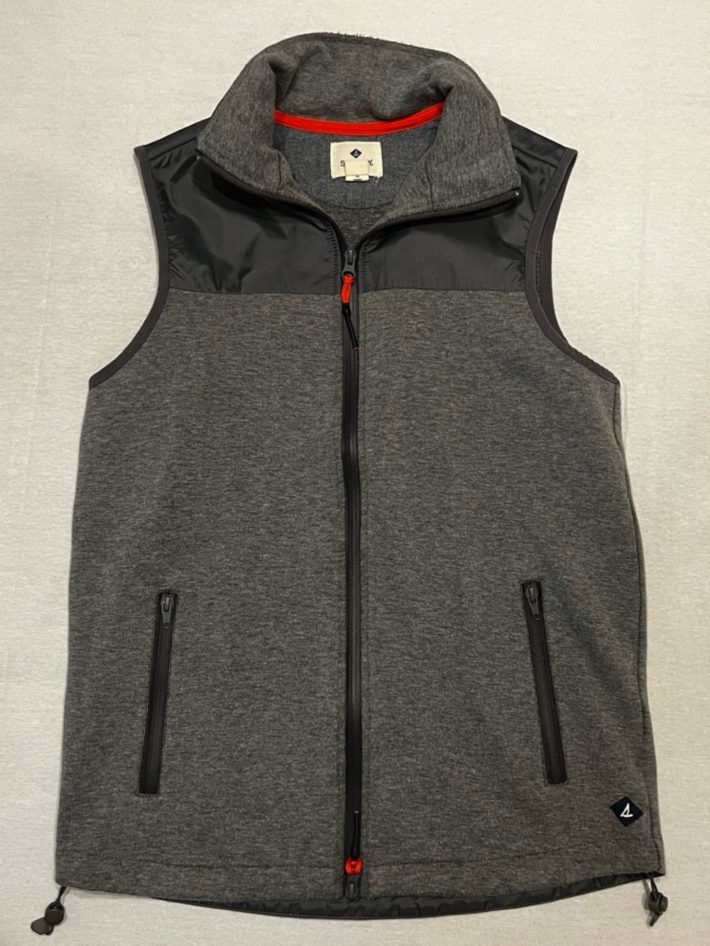 SPERRY Preppy Zip Vest Quiet Luxury Coastal Grandfather Size Small